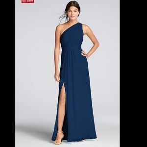One Shoulder Chiffon Dress